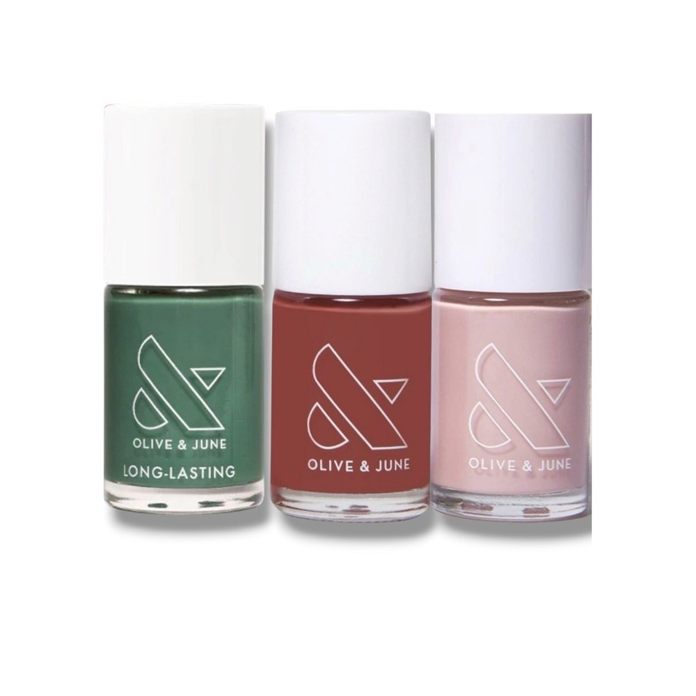 Olive June Long-Lasting Nail Polish Lot 3 JJ HZ Still Life of Flowers New